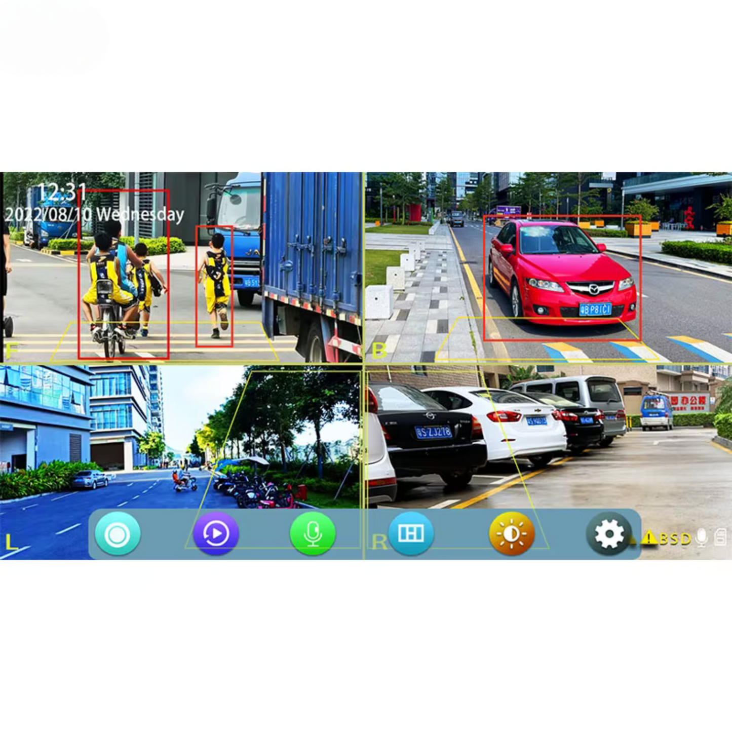 VisionGrid 360° – Advanced 4‑Camera Truck Safety System